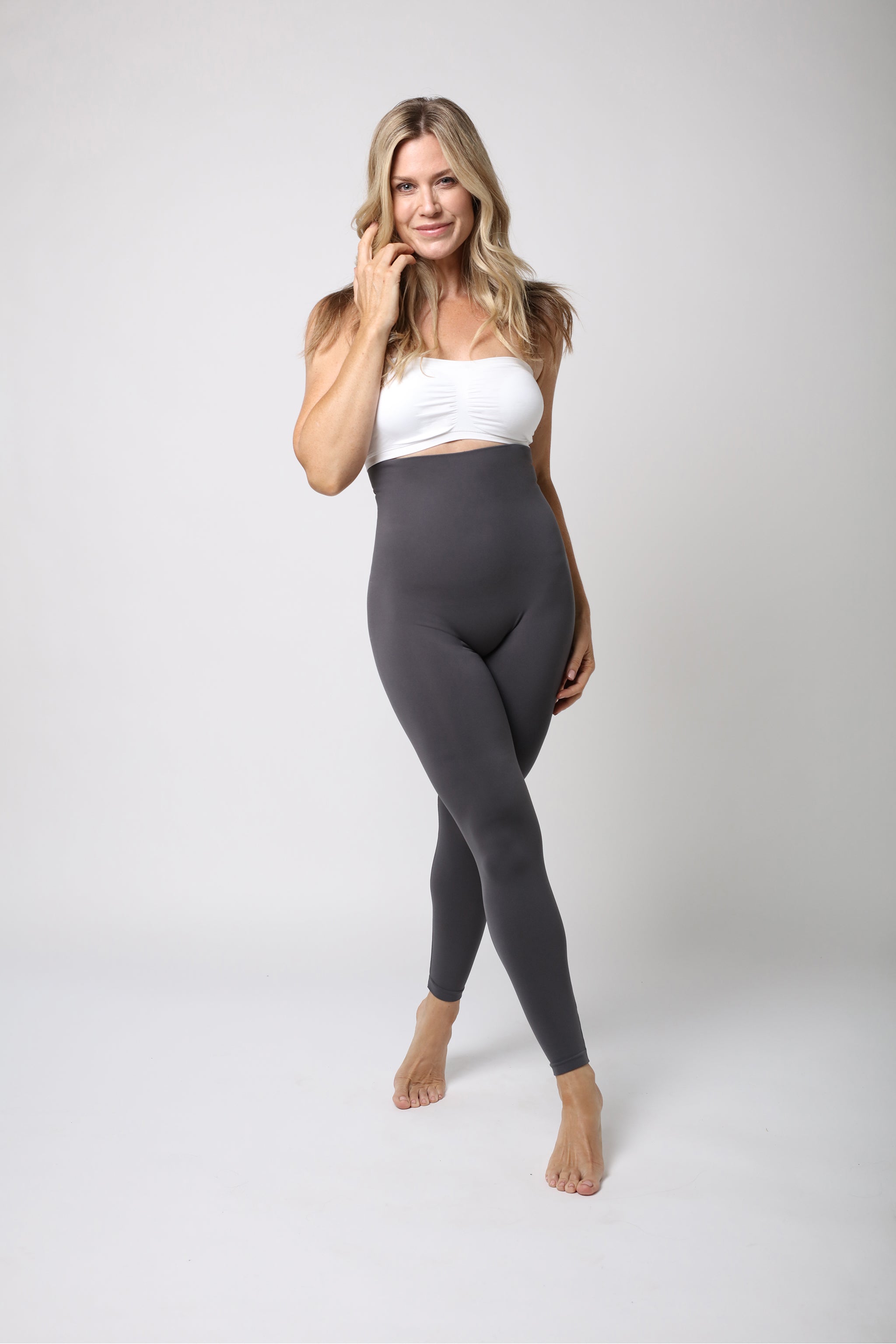 Legging taille haute - Gris anthracite