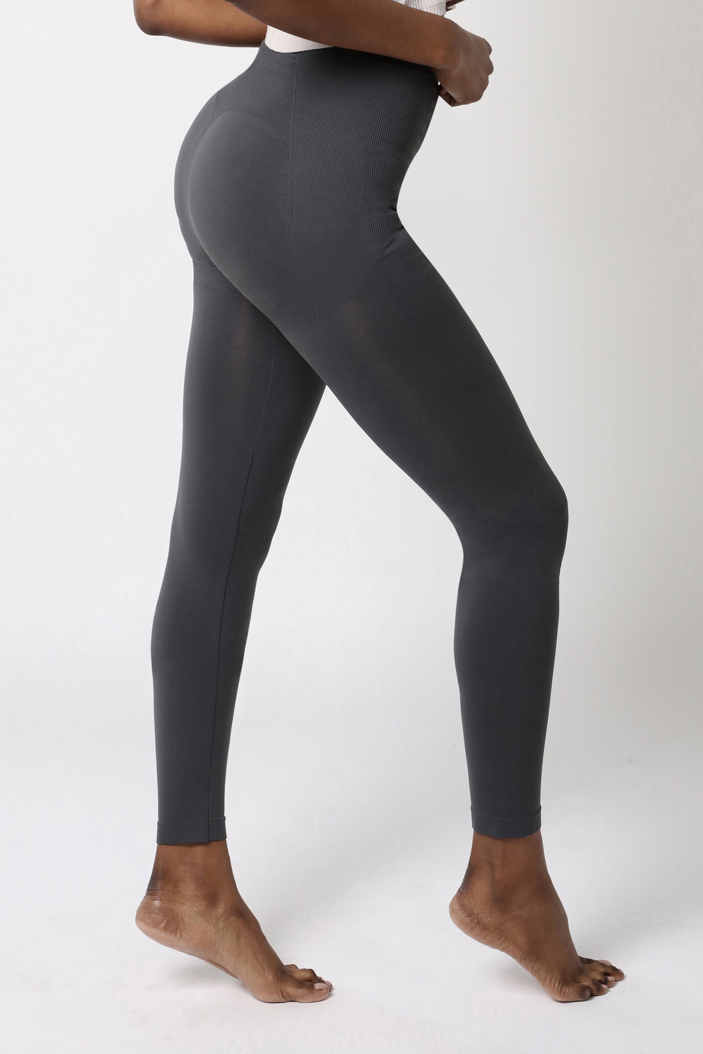 legging ventre plat gainant - Gris anthracite