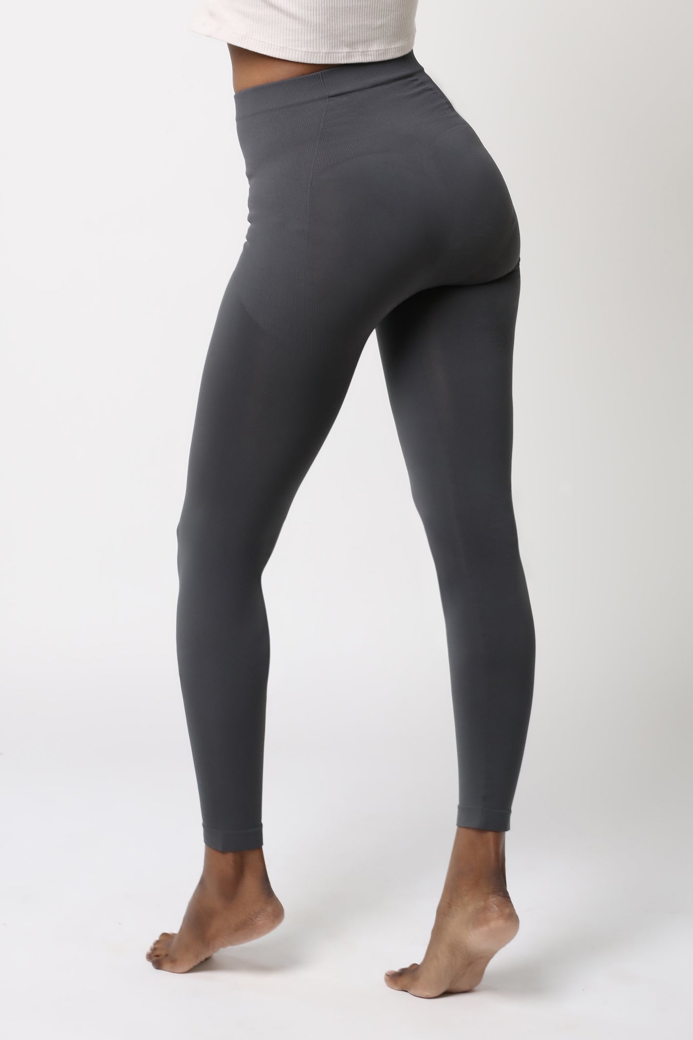 legging ventre plat gainant - Gris anthracite